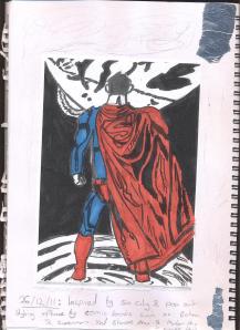 superman sketch